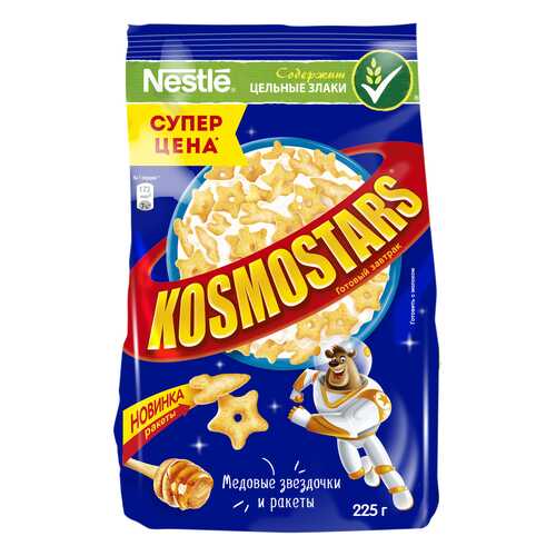 Готовые завтраки Nestle медовый пакет kosmostars 225 г в ВкусВилл