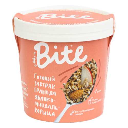 Готовый завтрак Bite гранола яблоко-миндаль-корица 4 шт 50 г в ВкусВилл