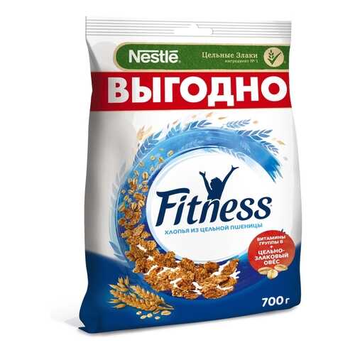 Готовый завтрак Fitness хлопья из цельной пшеницы пакет 700 г в ВкусВилл
