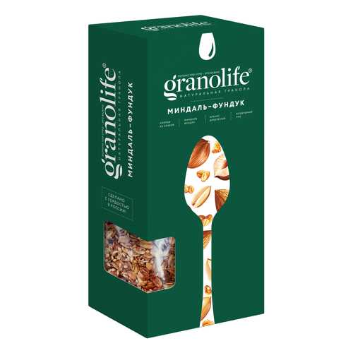Гранола Granolife миндаль-фундук 200 г в ВкусВилл