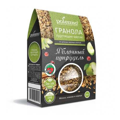 Гранола Polezzno яблочный штрудель с яблоком, клюквой и корицей 250 г в ВкусВилл