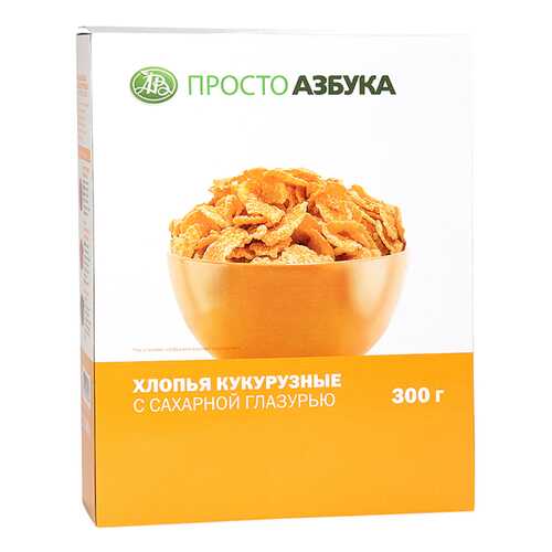 Хлопья кукурузные Просто Азбука Корн Флейкс 300 г в ВкусВилл