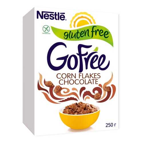 Хлопья кукурузные шоколадные Nestle Gofree обогащенные витаминами 250 г в ВкусВилл
