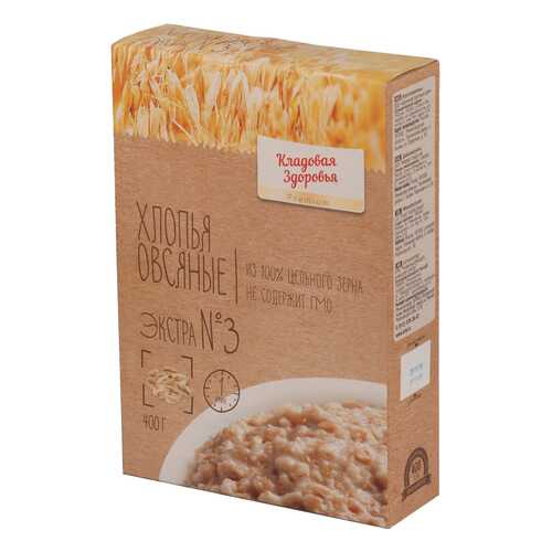 Хлопья овсяные Ricos экстра №3 400 г в ВкусВилл
