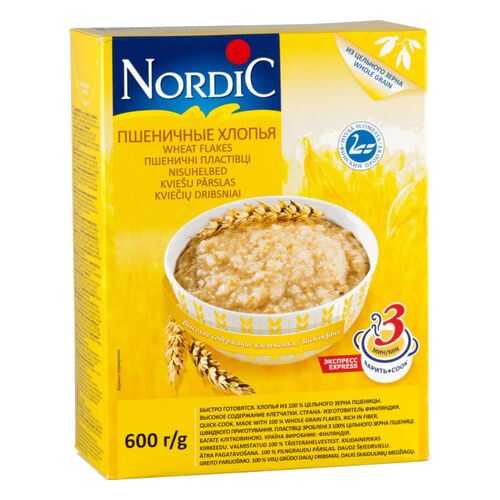 Хлопья пшеничные Nordic 600 г в ВкусВилл