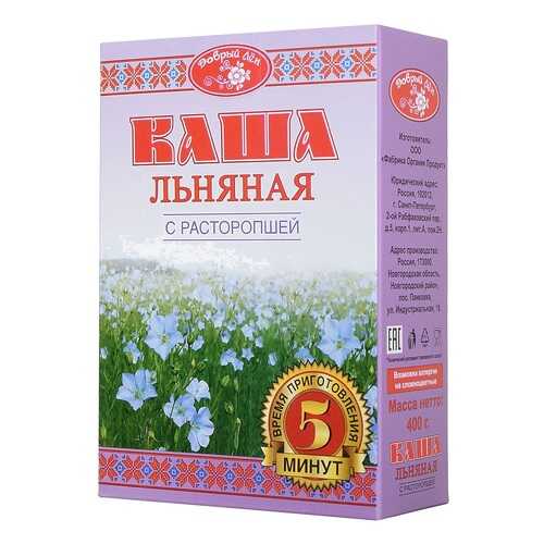 Каша Добрый Лен льняная с расторопшей 400 г в ВкусВилл