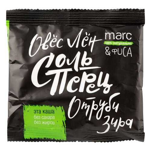 Каша овсяная Marc&Фиса зира-соль-перец-овес-лен-отруби 44 г в ВкусВилл