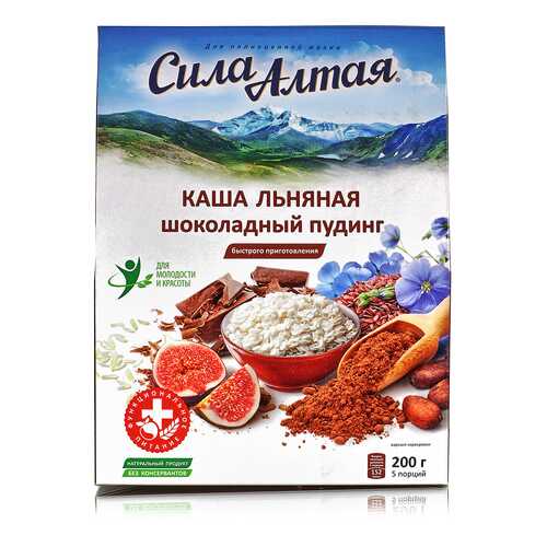 Каша Специалист льняная шоколадный пудинг 5 пакетов 200 г в ВкусВилл