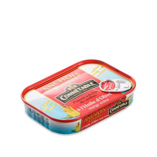 Анчоусы Connetable Экстра в оливковом масле первого отжима BELMA 100г Марокко в ВкусВилл