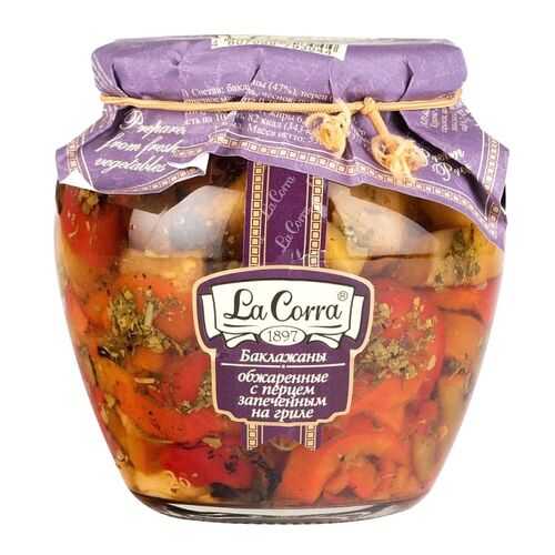Баклажаны обжаренные La Corra с перцем, запеченным на гриле 550 г в ВкусВилл