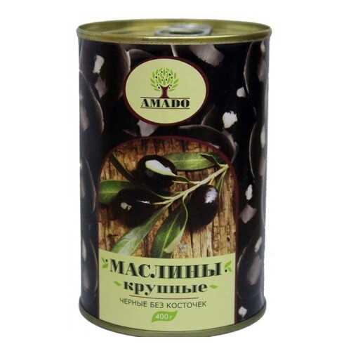 Черные маслины Amado без косточек крупные 400 г в ВкусВилл