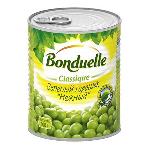 Горошек Bonduelle нежный зеленый консервированный 300 г в ВкусВилл