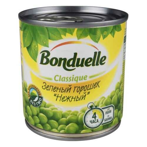 Горошек зеленый Bonduelle classique нежный 200 г в ВкусВилл