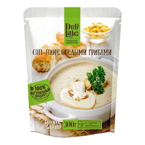 Готовое блюдо DeliLabs суп - пюре с белыми грибами 300 г в ВкусВилл