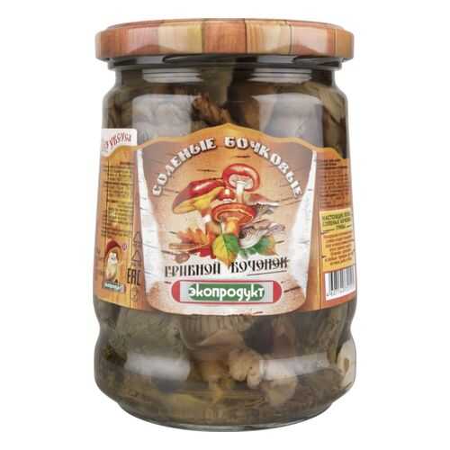 Грибы соленые бочковые Экопродукт грибной бочонок 540 г в ВкусВилл