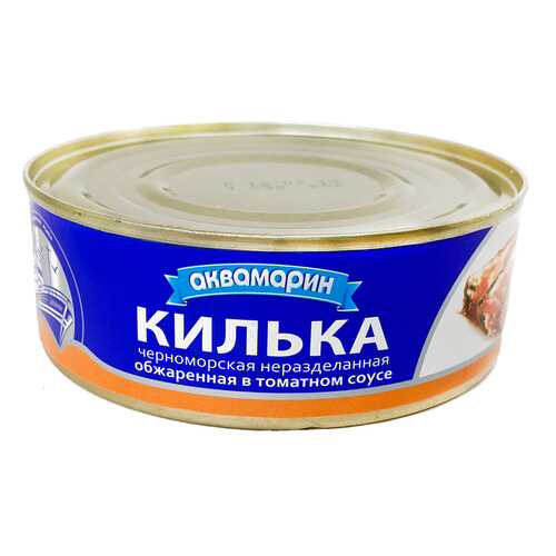 Килька черноморская неразделанная обжаренная в томатном соусе Акваиарин 240 гр. в ВкусВилл