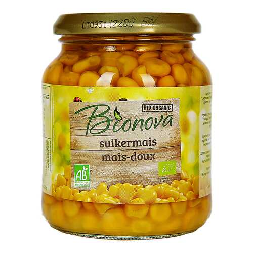 Кукуруза Bionova сладкая консервированная 340 г в ВкусВилл