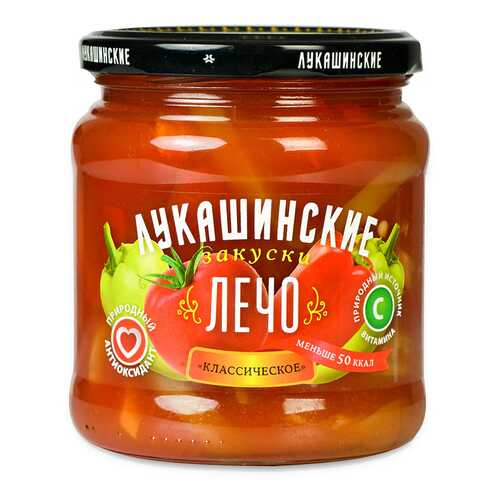 Лечо Лукашинские классическое натуральное ООО Росконсервпродукт 450г стекло Россия в ВкусВилл
