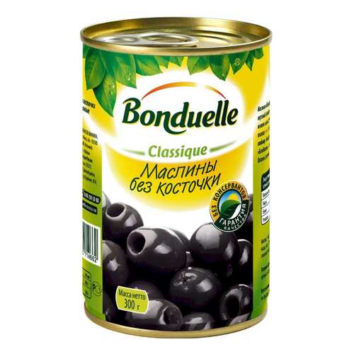 Маслины Bonduelle черные без косточки 300 г в ВкусВилл
