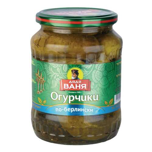 Огурчики маринованные Дядя Ваня по-берлински 680 г в ВкусВилл