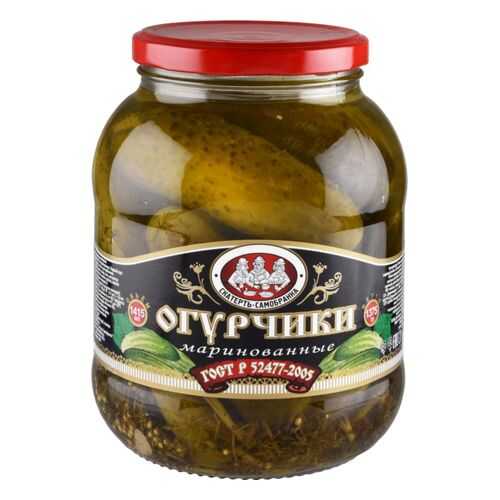 Огурцы маринованные Скатерть-Самобранка 1415 мл в ВкусВилл
