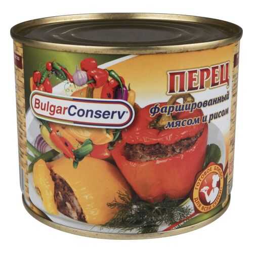 Перец BulgarConserv фаршированный мясом и рисом 540 г в ВкусВилл