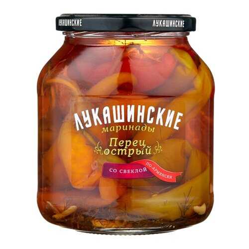 Перец Лукашинские острый маринованный по-армянянски со свеклой 560 г в ВкусВилл