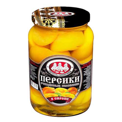 Персики Скатерть-самобранка половинки в сиропе 1700 мл в ВкусВилл