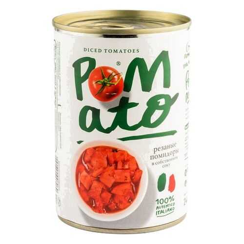 Помидоры Pomato резаные в собственном соку 400 г в ВкусВилл