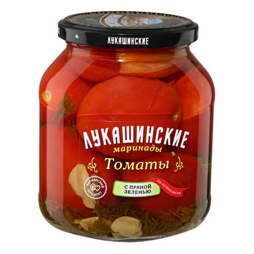 Томаты Лукашинские по-астрахански с пряной зеленью 670г в ВкусВилл