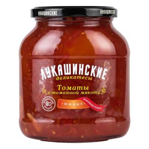 Томаты в томатной мякоти Лукашинские южные 670 г в ВкусВилл