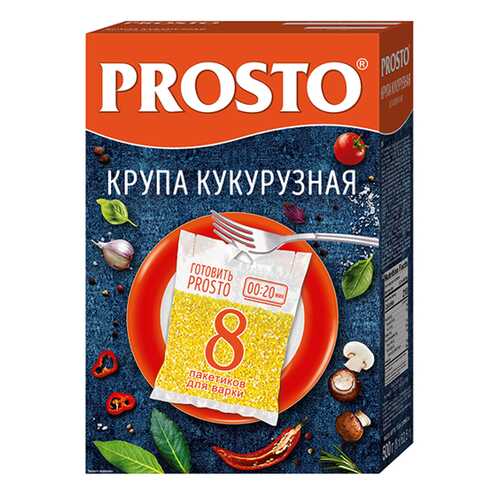 Крупа кукурузная Prosto в пакетиках 8*62.5 г 500 г в ВкусВилл