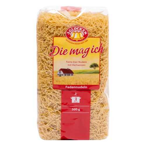 Макаронные изделия 3 Glocken fadennudeln die magich с яйцом 500 г в ВкусВилл