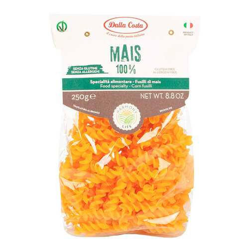 Макаронные изделия Dalla Costa №10 Wellness Life Style фузилли из кукурузной муки 250 г в ВкусВилл