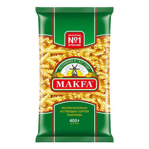 Макаронные изделия Makfa Спирали 400г в ВкусВилл