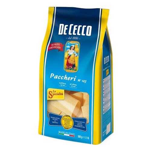 Макароны De Cecco paccheri №125 из твердых сортов пшеницы 500 г в ВкусВилл