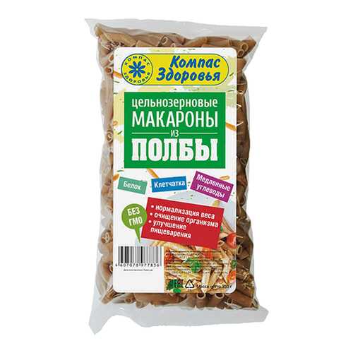 Макароны Компас Здоровья из полбы 350 г в ВкусВилл