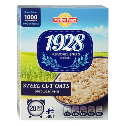 Овес Myllyn Paras Steel Cut Oats резаный 500г в ВкусВилл