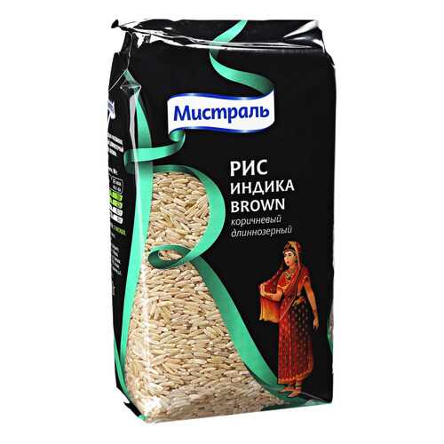 Рис Мистраль индика коричневый длиннозерный 1 кг в ВкусВилл