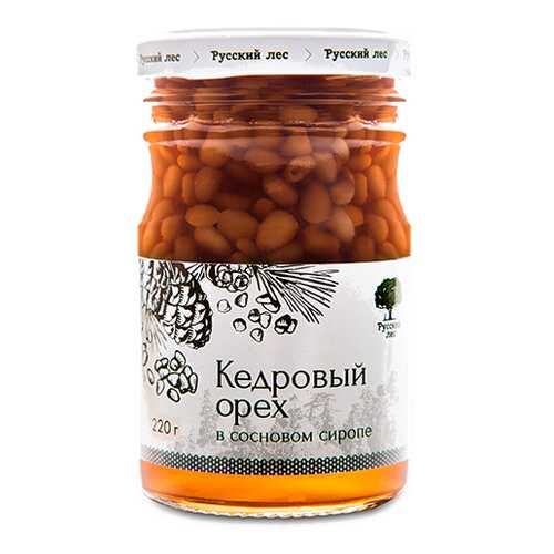 Десерт Русский лес Кедровый орех в сосновом сиропе, 220 гр в ВкусВилл