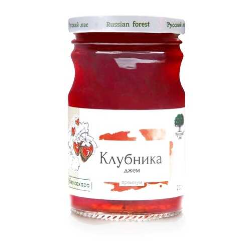 Джем Русский лес Клубника Премиум, 220 гр в ВкусВилл