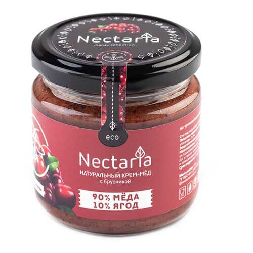 Крем-мёд с брусникой Nectaria 230 г в ВкусВилл