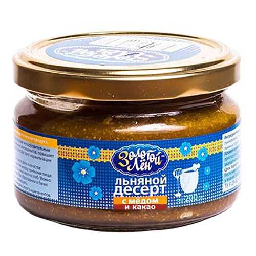 Льняной десерт Золотой Лен с медом и какао 200 г в ВкусВилл