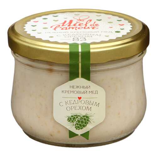Мед Miel de Lamour Кремовый с кедровым орехом 250г в ВкусВилл