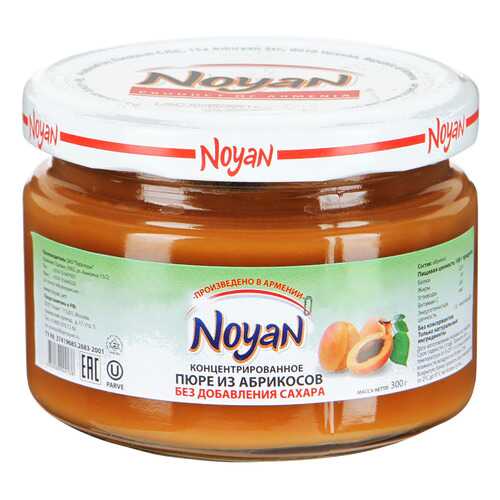 Пюре Noyan из абрикосов без сахара 300 г в ВкусВилл