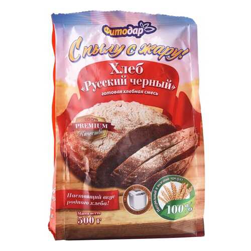 Готовая смесь Фитодар хлеб русский черный с пылу с жару 500 г в ВкусВилл