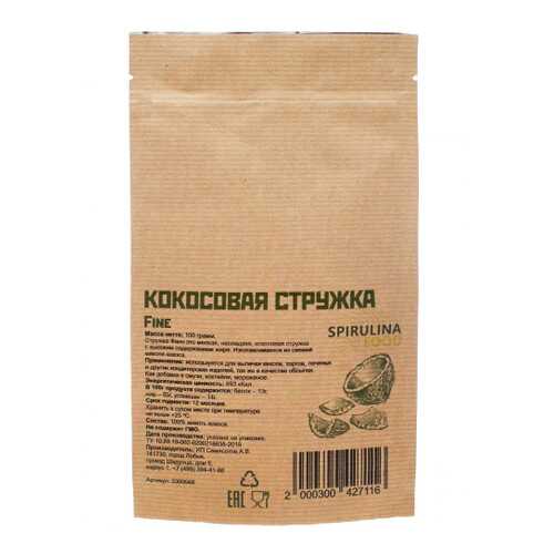 Кокосовая стружка fine 100 гр в ВкусВилл