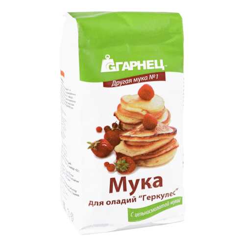 Мука для оладий Гарнец геркулес с цельносмолотой мукой 500 г в ВкусВилл