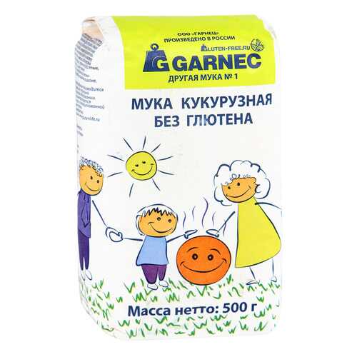 Мука Гарнец кукурузная без глютена 500 г в ВкусВилл
