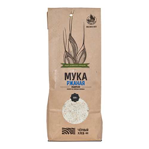 Мука ржаная Черный хлеб обдирная био в ВкусВилл